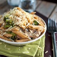 A picture of Rustic Garlic Butter Pasta with Roasted Broccoli
