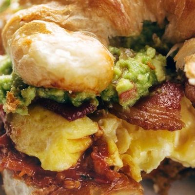 Breakfast Sandwich on plate.
