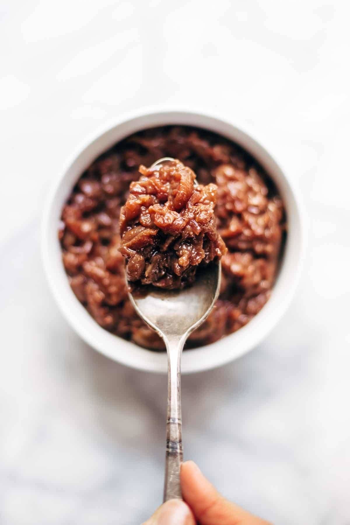 Caramelized Shallot and Grape Chutney! Made with shallots, grapes, red wine, cinnamon, bourbon, and vinegar. So good with plate of crispy crackers! | pinchofyum.com Caramelized Shallot and Grape Chutney! Made with shallots, grapes, red wine, cinnamon, bourbon, and vinegar. So good with plate of crispy crackers! | pinchofyum.com