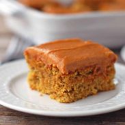 A picture of Banana Cake with Peanut Butter Frosting